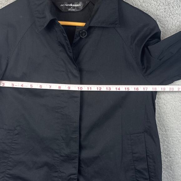 Norma Kamali Black Swing Coat LIghtweight Versatile Sz 6 Designer Quiet Luxury - Picture 3 of 8